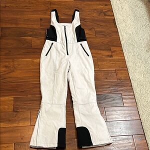White and Black Zara Ski Bib